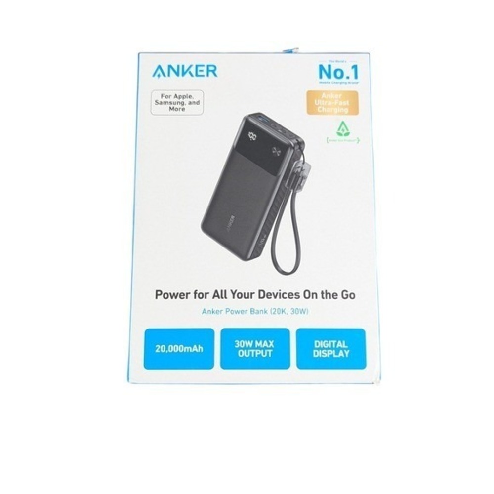 Pp3U Anker 20k mAh Power Bank 30W Digital Display Portable Charger Black Read⬇️